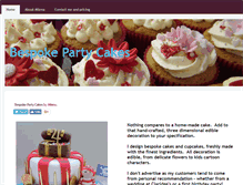 Tablet Screenshot of bespokepartycakes.com